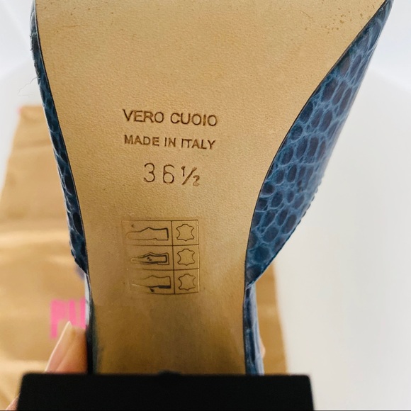 Paris Texas embossed ultra high mules $480 - Picture 4 of 7